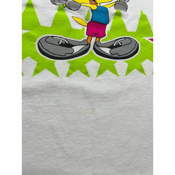 Vintage Tweety Looney Tunes T-Shirt Size XL 1997 Cartoon Tweetys Gym 90s / Retro - Picture 9 of 10
